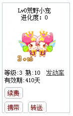 qq游戏3+10双子星座宝宝有效期300多天不带进化度详情图 qq游戏3+10双子星座宝宝有效期300多天不带进化度详情图