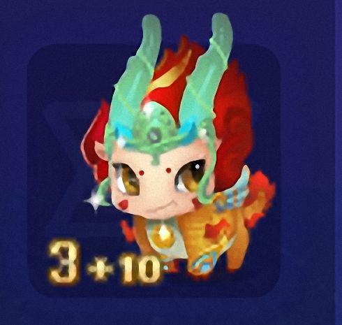 qq游戏宝宝3+10麒麟有效期300多天，附带满级进化度150万，可加天数